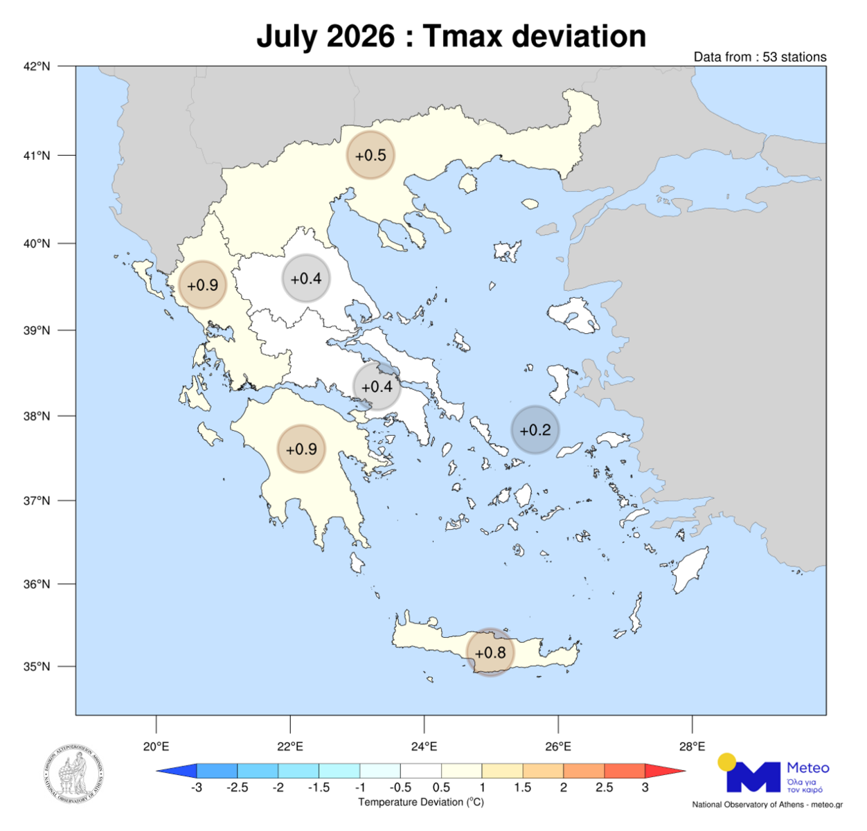 ΚΛΙΜΑΤΙΚΕΣ ΑΠΟΚΛΙΣΕΙΣ Ιουλίου 2026